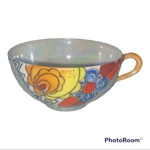 Vintage Hand Painted Japanese Lusterware Porcelain Tea Cup